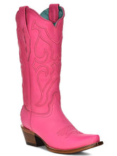 Rose Red Embroidered Snip Toe Wide Mid-Calf Western Boots